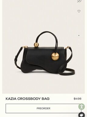 Cult gaia Kazia Crossbody Bag in Black with Gold Accents. New without box.